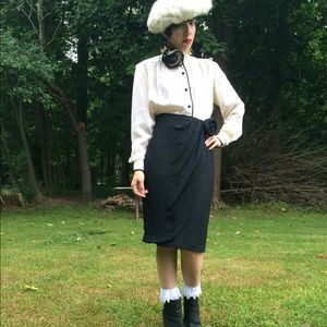 vintage Italian silk skirt set Pancaldi & B